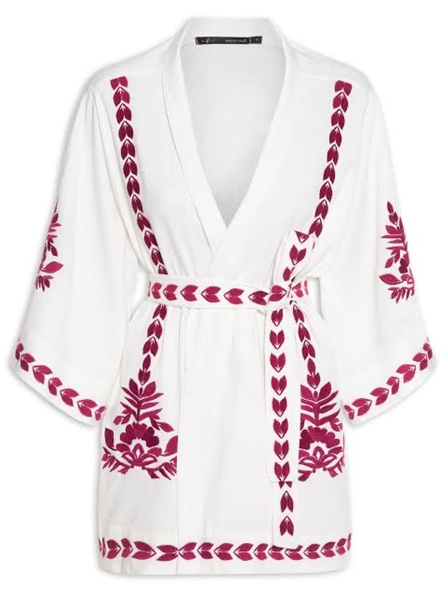 Bordeaux Blossom Kimono